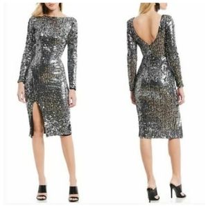 DRESS THE POPULATION Natalie Long Sleeves Dress M